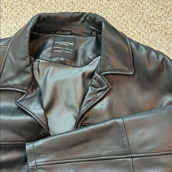 3XL Black Leather Jacket | Pronto Uomo Leathers - Picture 2 of 5